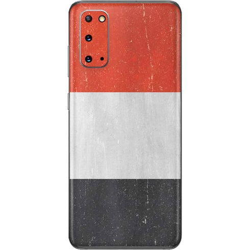 Yemen Flag Distressed Galaxy S20 Skin