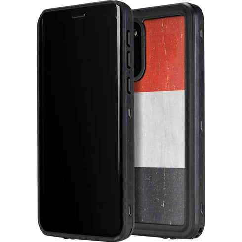 Yemen Flag Distressed Galaxy S20 Waterproof Case