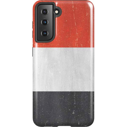 Yemen Flag Distressed Galaxy S21 5G Pro Case