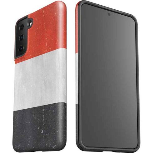 Yemen Flag Distressed Galaxy S21 FE Pro Case