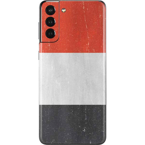 Yemen Flag Distressed Galaxy S21 Plus 5G Skin