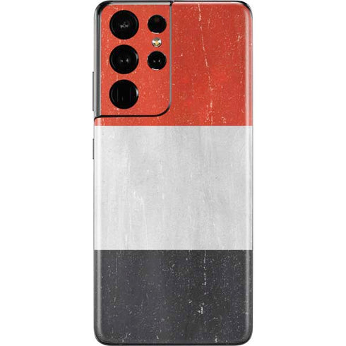 Yemen Flag Distressed Galaxy S21 Ultra 5G Skin