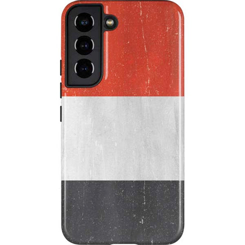 Yemen Flag Distressed Galaxy S22 Pro Case