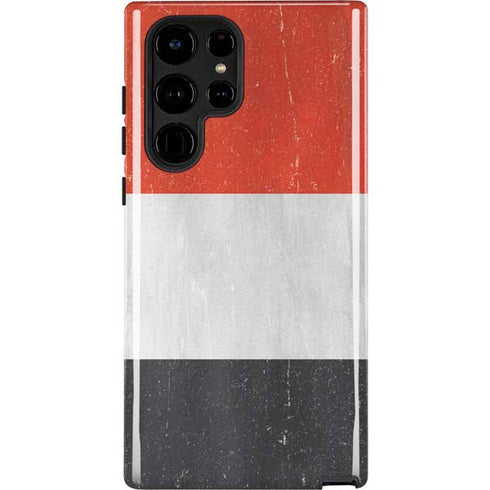 Yemen Flag Distressed Galaxy S22 Ultra Pro Case