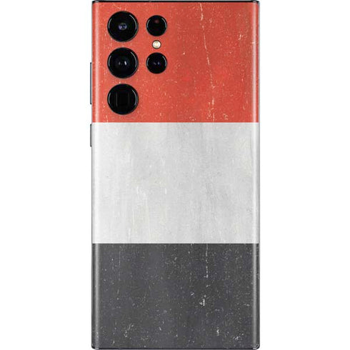 Yemen Flag Distressed Galaxy S22 Ultra Skin