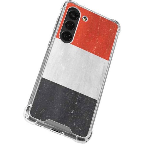 Yemen Flag Distressed Galaxy S23 Clear Case