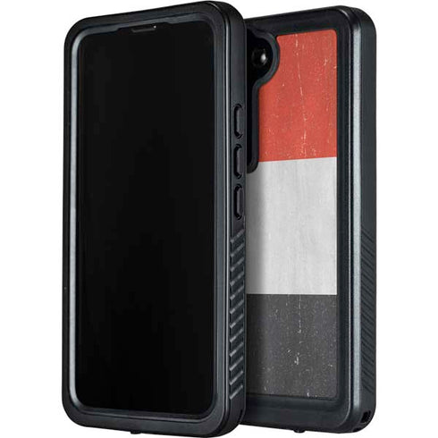 Yemen Flag Distressed Galaxy S23 Plus Waterproof Case