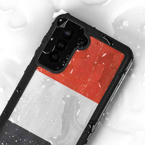 Yemen Flag Distressed Galaxy S23 Plus Waterproof Case