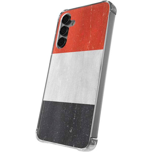 Yemen Flag Distressed Galaxy S24 Plus Clear Case