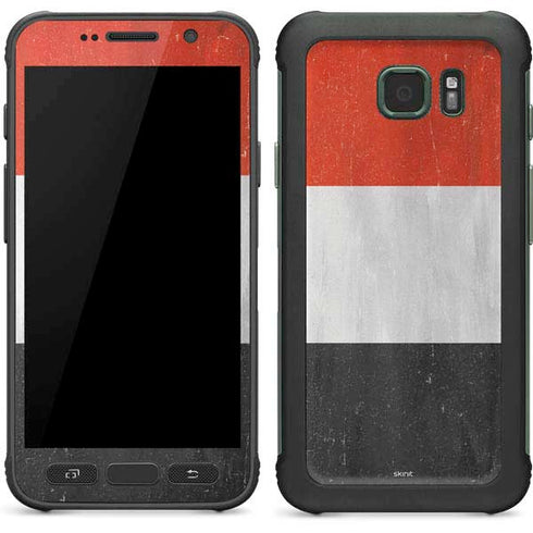 Yemen Flag Distressed Galaxy S7 Active Skin