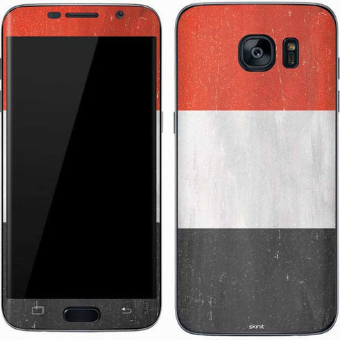 Yemen Flag Distressed Galaxy S7 Skin