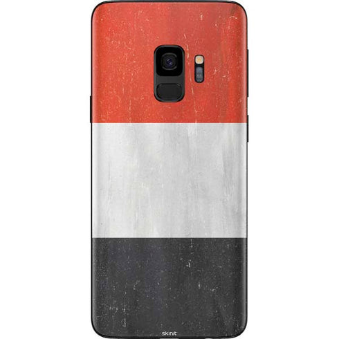 Yemen Flag Distressed Galaxy S9 Skin