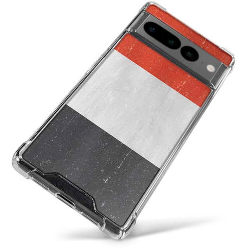 Yemen Flag Distressed Google Pixel 7 Pro Clear Case