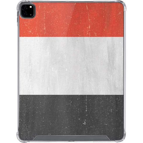Yemen Flag Distressed iPad Pro 12.9in (2020) Clear Case