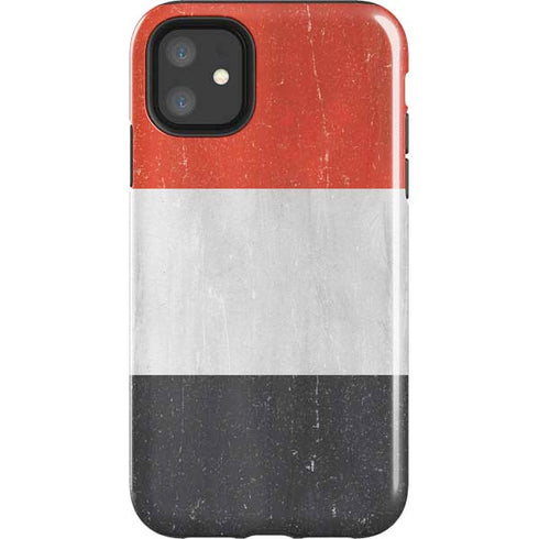 Yemen Flag Distressed iPhone 11 Impact Case