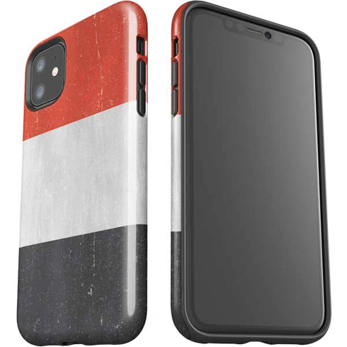 Yemen Flag Distressed iPhone 11 Impact Case