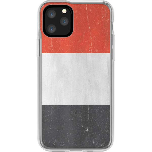 Yemen Flag Distressed iPhone 11 Pro Clear Case
