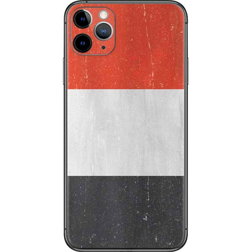 Yemen Flag Distressed iPhone 11 Pro Max Skin