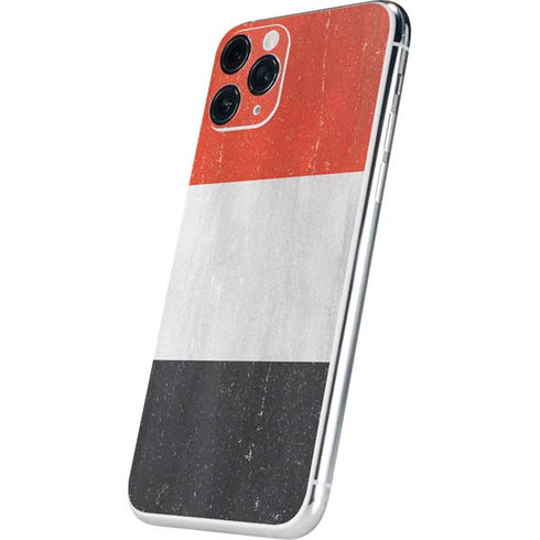 Yemen Flag Distressed iPhone 11 Pro Skin