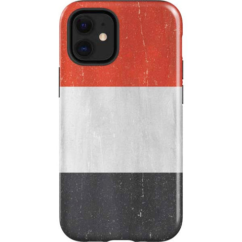 Yemen Flag Distressed iPhone 12 Mini Impact Case