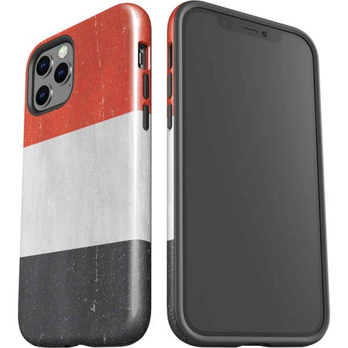 Yemen Flag Distressed iPhone 12 Pro Impact Case