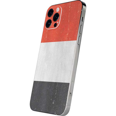 Yemen Flag Distressed iPhone 12 Pro Max Skin