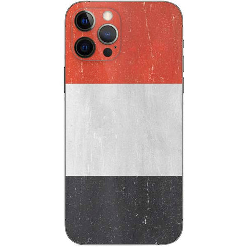 Yemen Flag Distressed iPhone 12 Pro Skin