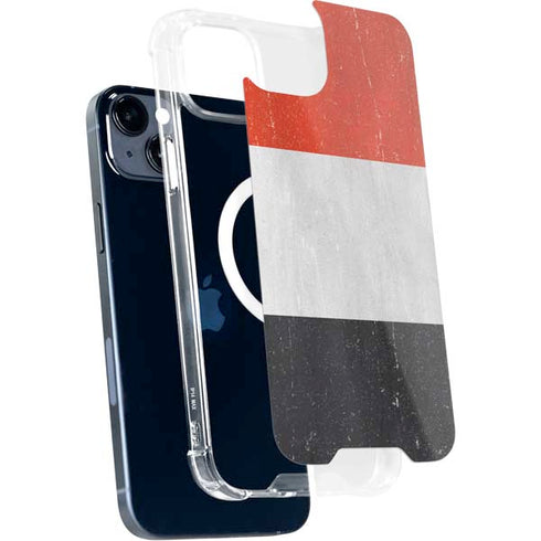 Yemen Flag Distressed iPhone 13 MagSafe Case