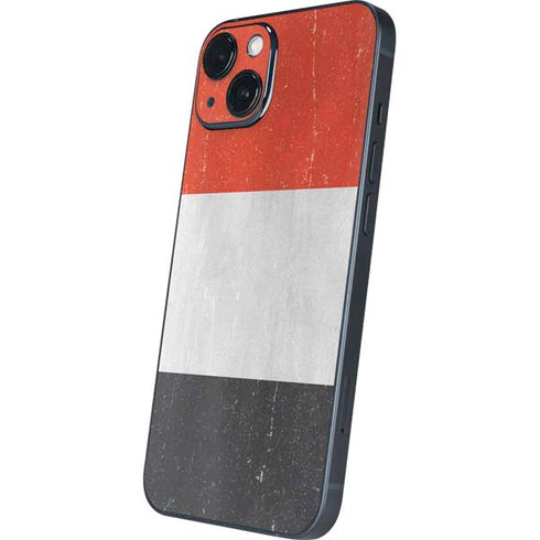 Yemen Flag Distressed iPhone 14 Plus Skin