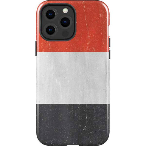 Yemen Flag Distressed iPhone 14 Pro Max Impact Case