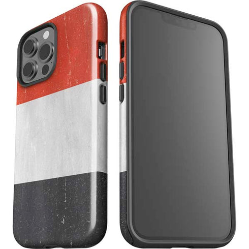Yemen Flag Distressed iPhone 14 Pro Max Impact Case
