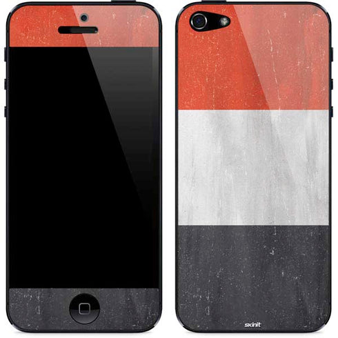Yemen Flag Distressed iPhone 5/5s/5SE Skin