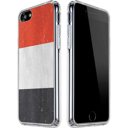 Yemen Flag Distressed iPhone SE (2nd & 3rd Gen) Clear Case