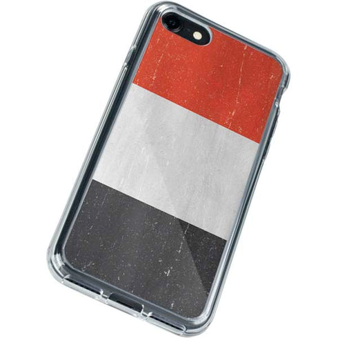 Yemen Flag Distressed iPhone SE (2nd & 3rd Gen) Clear Case