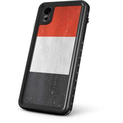 Yemen Flag Distressed iPhone XR Waterproof Case