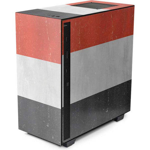 Yemen Flag Distressed NZXT H510 Compact ATX Mid-Tower Case Skin