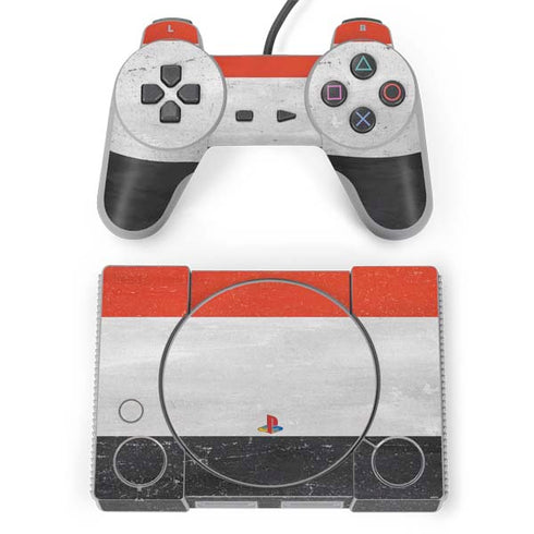 Yemen Flag Distressed PlayStation Classic Bundle Skin