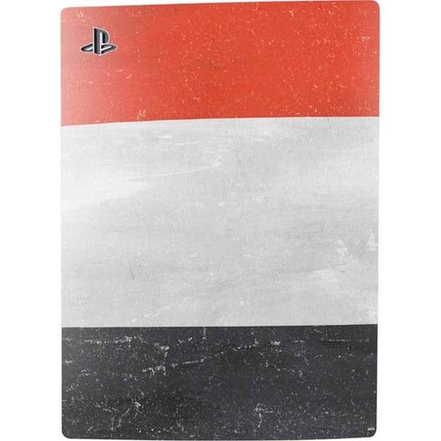 Yemen Flag Distressed PS5 Console Skin