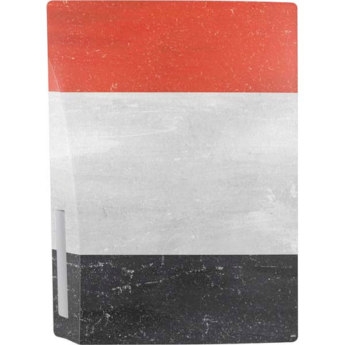 Yemen Flag Distressed PS5 Console Skin