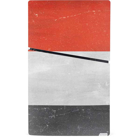 Yemen Flag Distressed PS5 Slim Digital Edition Console Skin
