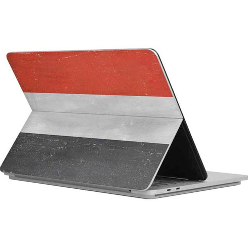 Yemen Flag Distressed Surface Laptop Studio Skin