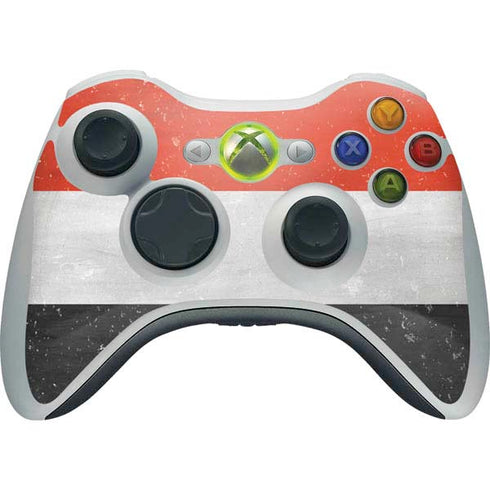 Yemen Flag Distressed Xbox 360 Wireless Controller Skin