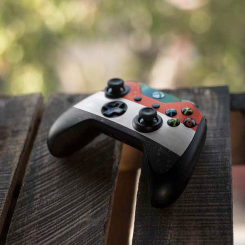 Yemen Flag Distressed Xbox One Controller Skin