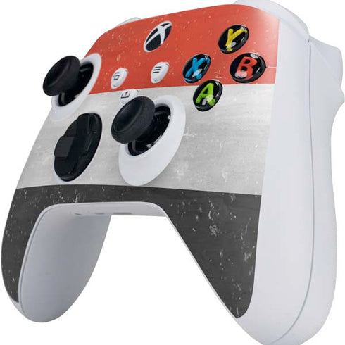 Yemen Flag Distressed Xbox Series S Controller Skin