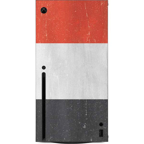 Yemen Flag Distressed Xbox Series X Console Skin