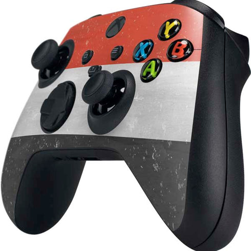 Yemen Flag Distressed Xbox Series X Controller Skin