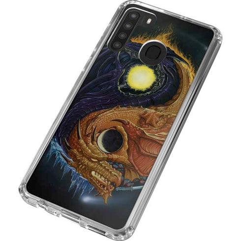 Ed Beard Jr. Yin Yang Dragon Galaxy A21 Clear Case