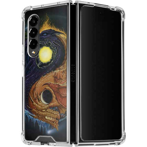 Ed Beard Jr. Yin Yang Dragon Galaxy Z Fold4 5G Clear Case