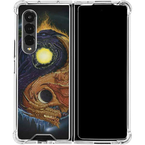 Ed Beard Jr. Yin Yang Dragon Galaxy Z Fold4 5G Clear Case