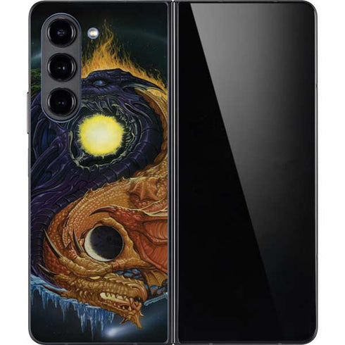 Yin Yang Dragon by Ed Beard Jr Galaxy Z Fold5 5G Skin